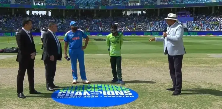 Pakistan win toss, elect to bat first against India in CT 2025 clash Pakistan win toss, elect to bat first against India in CT 2025 clash
