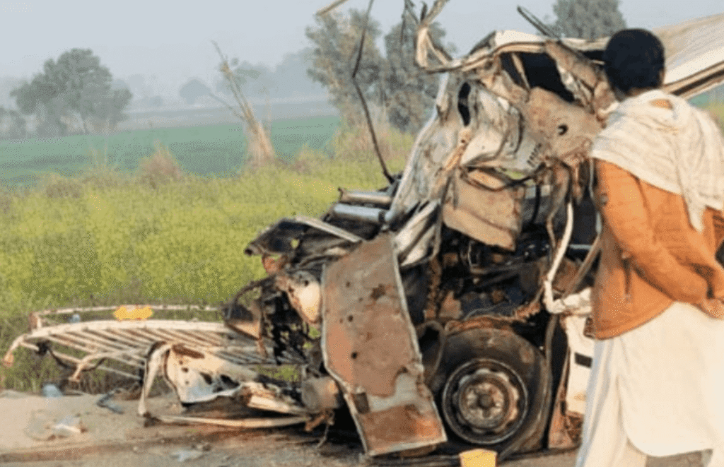 Father and Three Children Killed by Speeding Trailer in Okara