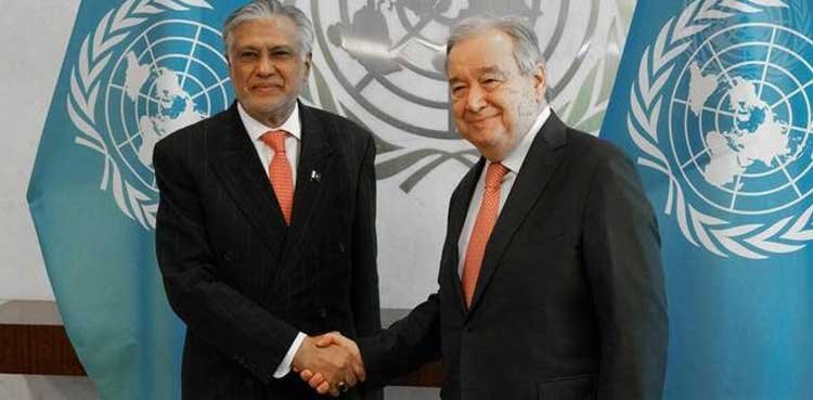 Ishaq Dar meets Guterres, reaffirms Pakistan’s commitment to UN Charter Ishaq Dar meets Guterres, reaffirms Pakistan’s commitment to UN Charter
