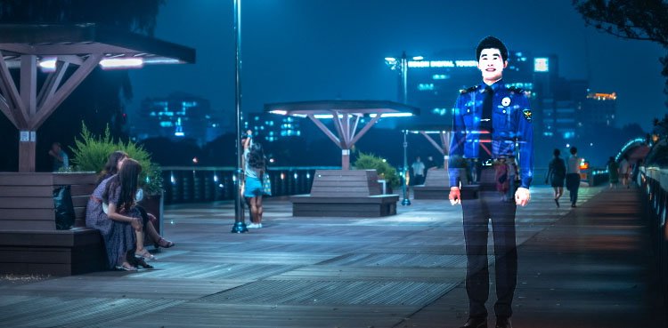 Holographic police officers deployed in Seoul to prevent crimes Holographic police officers deployed in Seoul to prevent crimes