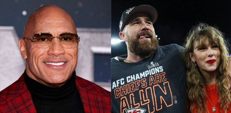 Dwayne Johnson urges Travis Kelce to begin fatherhood Dwayne Johnson urges Travis Kelce to begin fatherhood