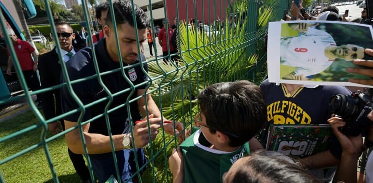 Iran’s World Cup players take to the training pitch