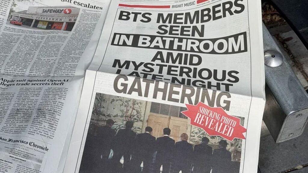 BTS members in a bathroom? Cryptic newspaper Ad leaves fans guessing
