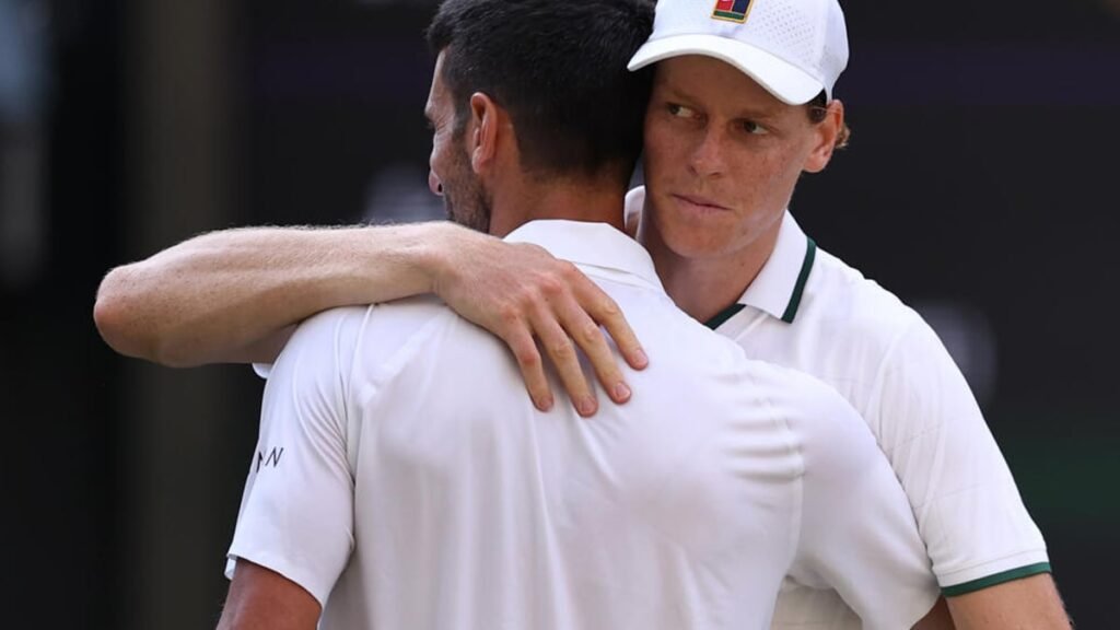 Sinner salutes ‘true inspiration’ Djokovic after ending rival’s Wimbledon bid