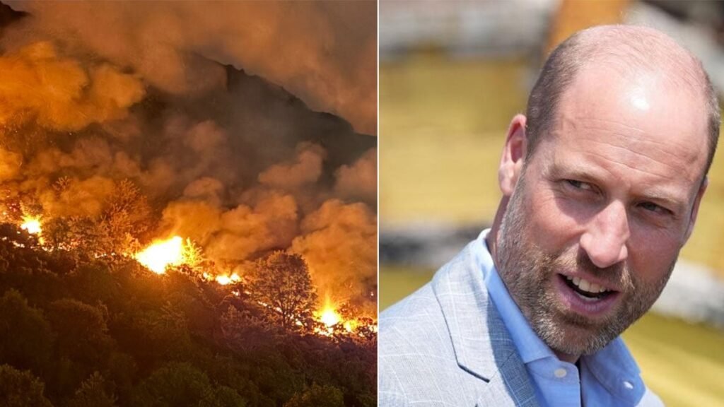 Prince William’s wildfire warning amid Europe blaze