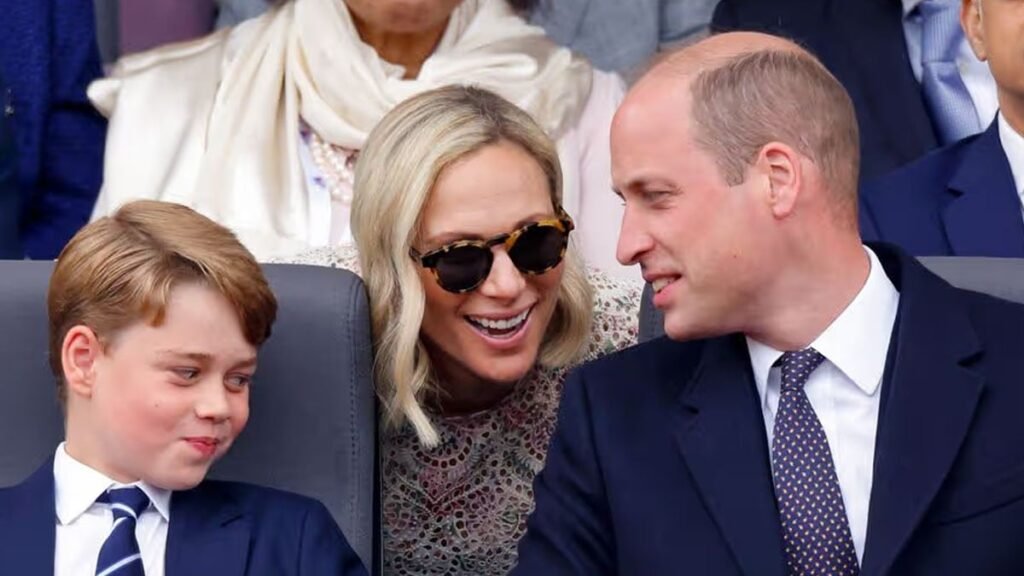 Prince William reacts as Zara Tindall steps up for George