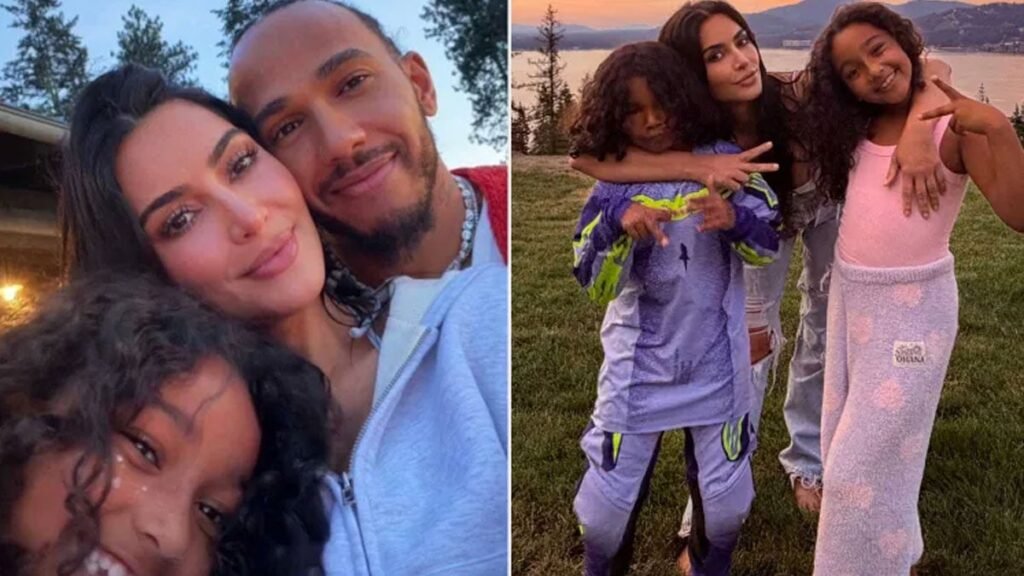 Kim Kardashian’s kids bond with her BF Lewis Hamilton during Lakeside getaway