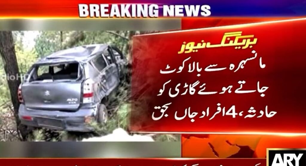 Mansehra: Four members of same family die as car plunges into ravine