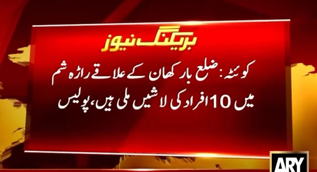 10 bodies found in Barkhan, including Karachi resident 